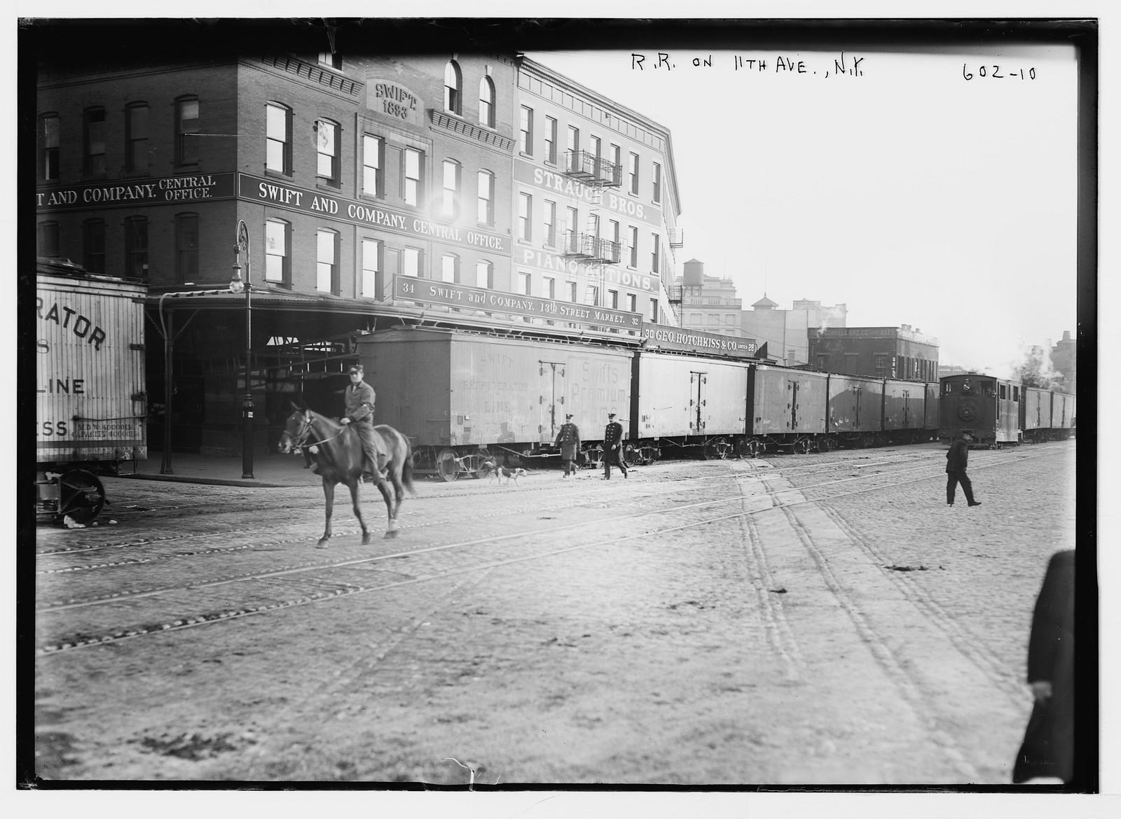 Railroad tracks on 11th Ave., New York City, n/a — historic photograph