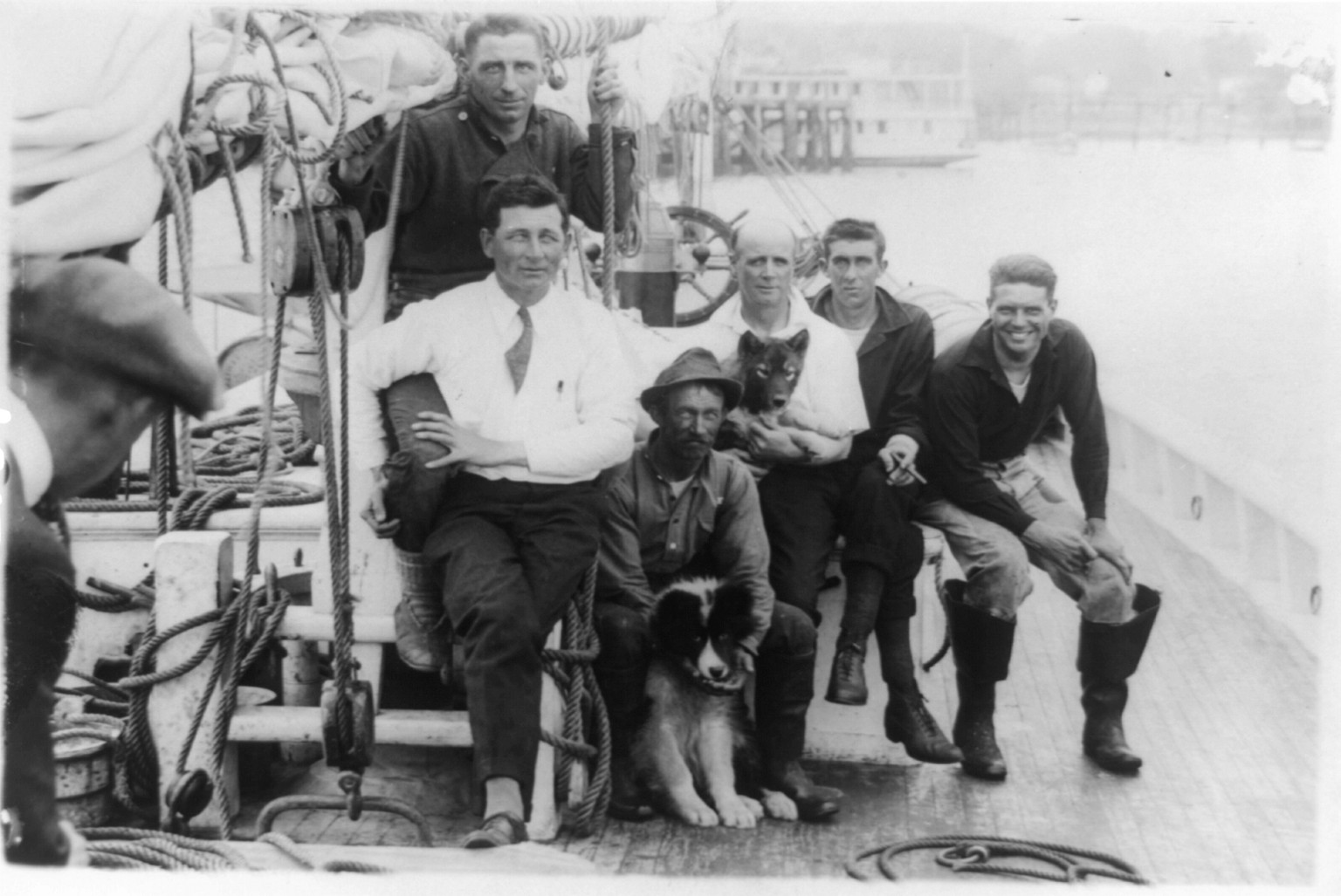 [Crew of Arctic ship Bowdoin], c1922. — historic photograph