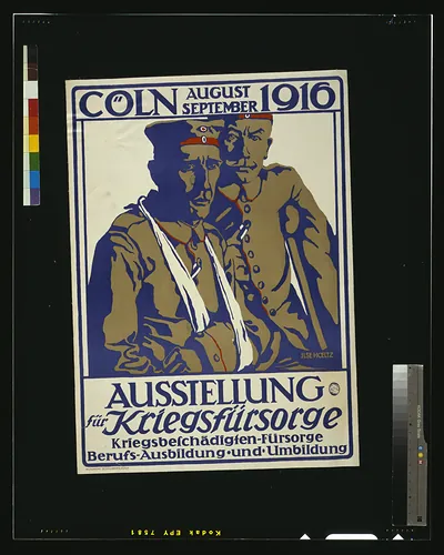 Ausstellung fuumlr Kriegsfuumlrsorge Coumlln August-September 1916 Kriegsbeschaumldigten-fuumlrsorge Berufs-Ausbildung und Umbildung / Ilse Hoeltz.