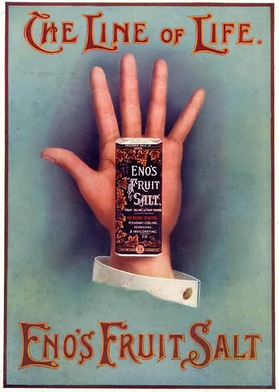 The Line of Life: Eno's Fruit Salt advertising poster