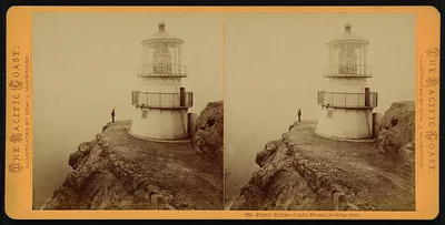 Point Reyes-Light House, looking west / illustrated by Edw. J. Muybridge.