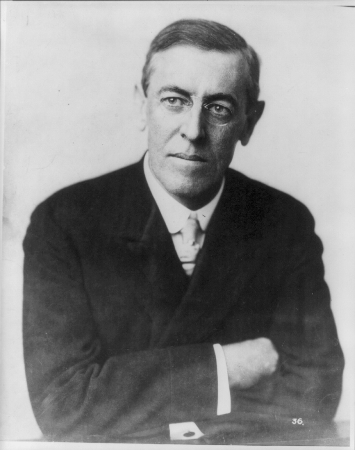 [Woodrow Wilson, bust portrait, facing slightly left] — historic photograph