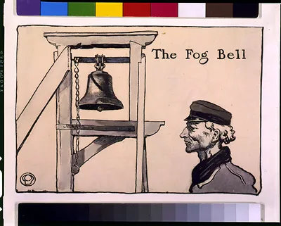 The Fog Bell, with a bearded man in cap