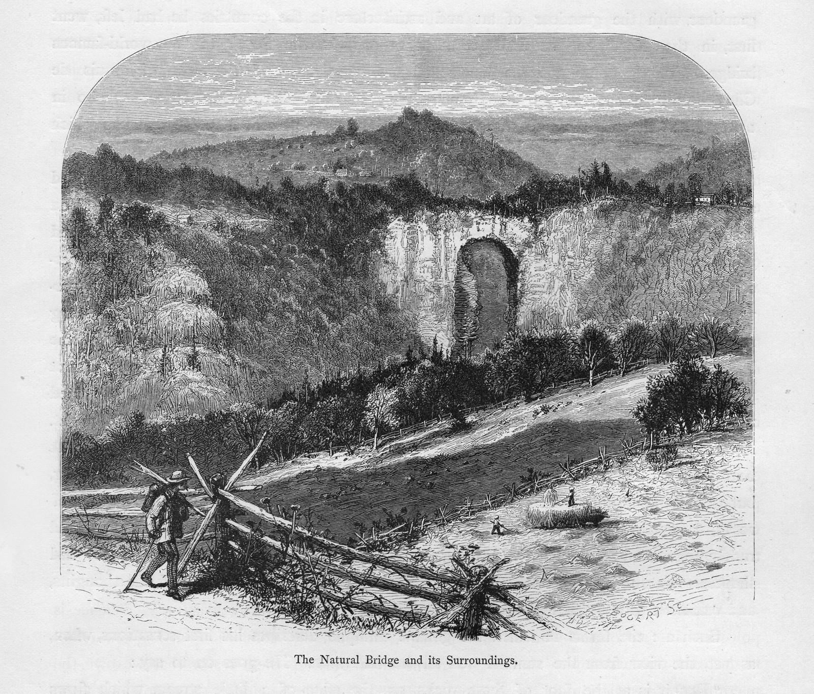The Natural Bridge and its Surroundings — historic image