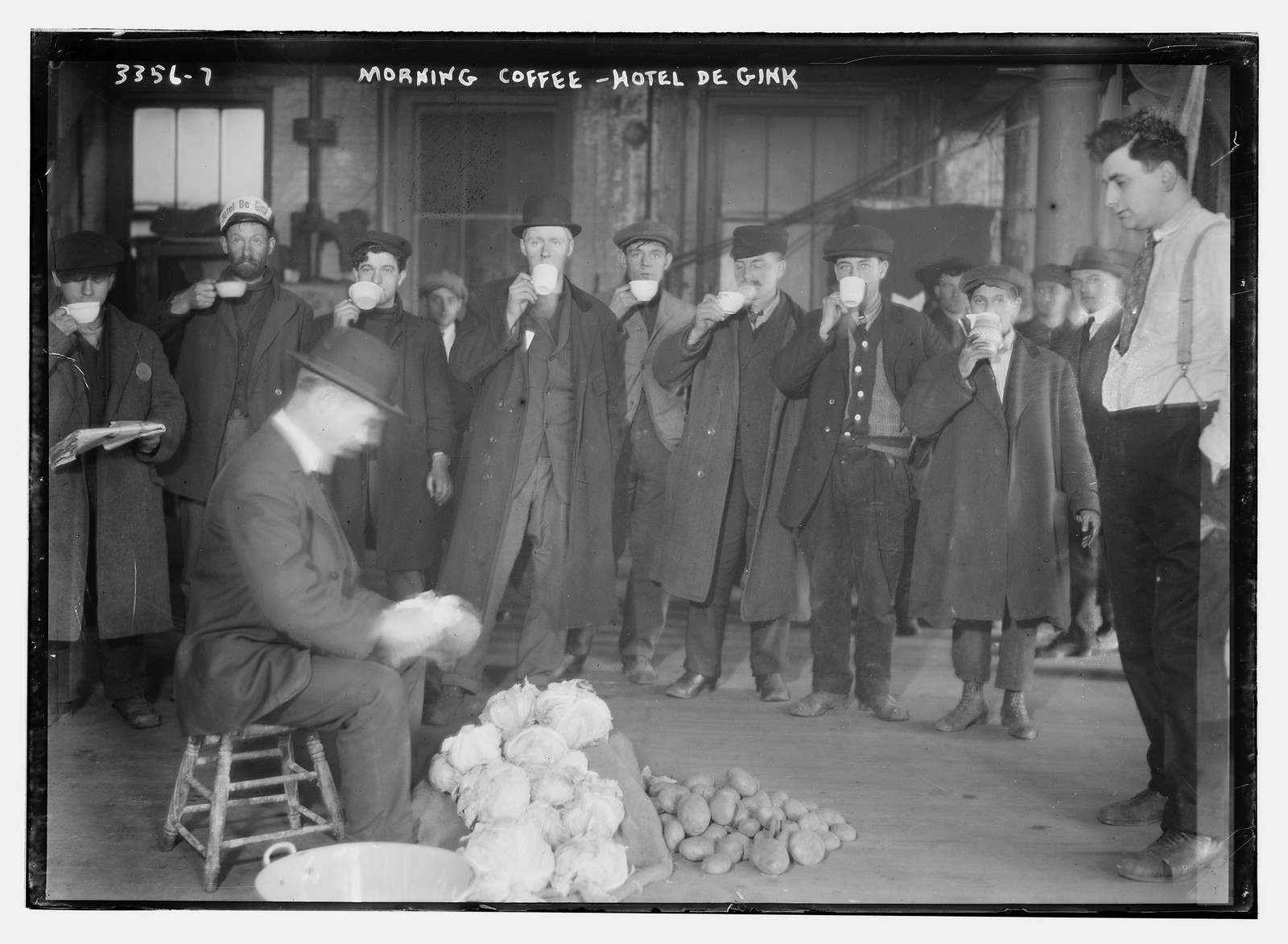 Hotel de Gink -- morning coffee, n/a — historic photograph
