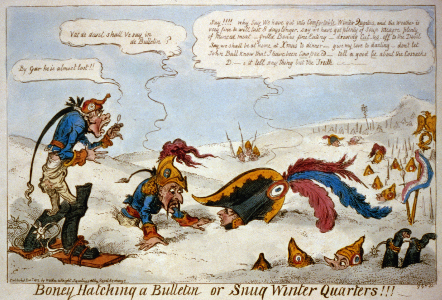Boney hatching a bulletin or snug winter quarters!!!, 1812 Dec. — historic print