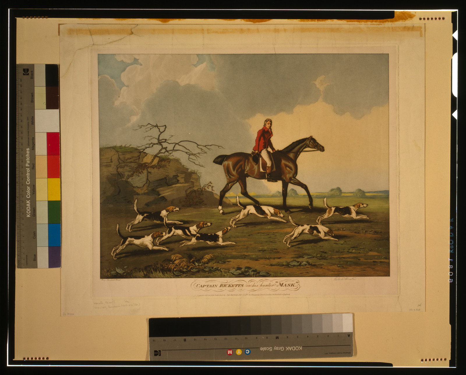 Captain Ricketts on his hunter Mask" / Benj. Marshall pinxt. ; Robert Houston.", London : published by the British Art Co., Ltd., c1930. — antique lithograph