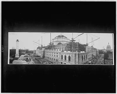 Construction of the Library of Congress, Washington, D.C., April 19, 1893