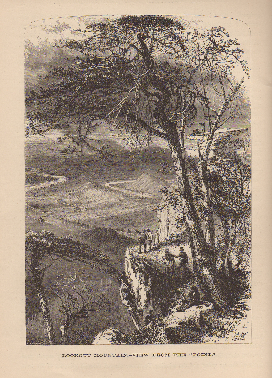 Lookout Mountain, view from the Point — historic image