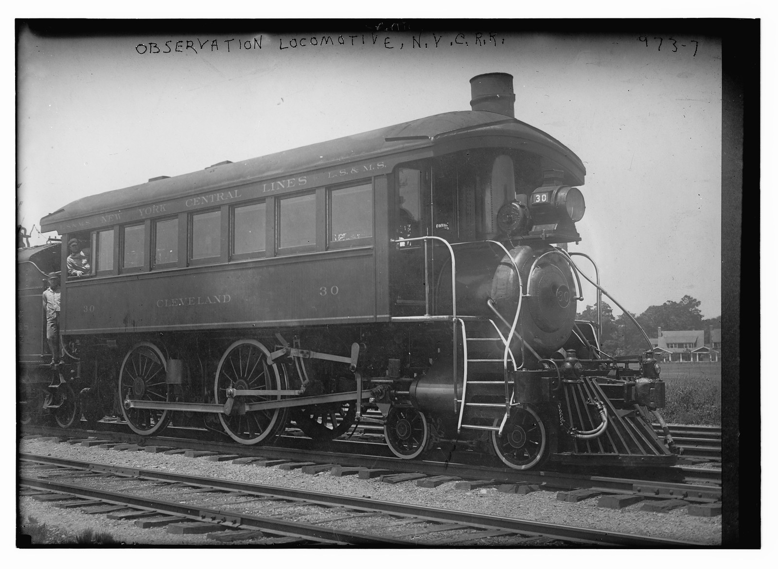 Passenger (observation) locomotive train car of New York Central RR, n/a — historic photograph