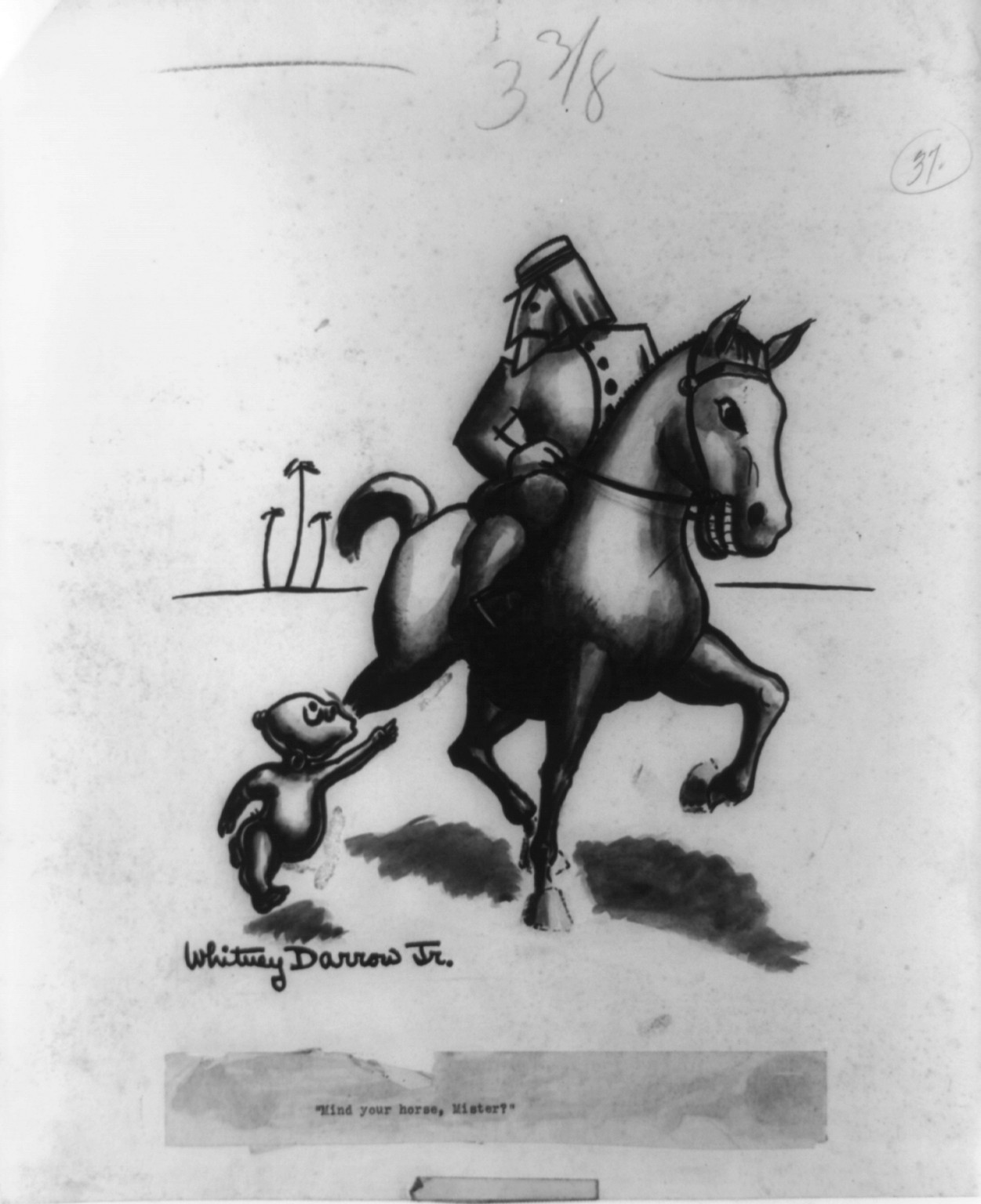 Mind your horse, Mister? — historic image