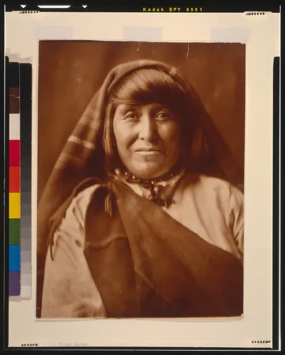 [An Acoma woman, head-and-shoulders portrait, facing front]