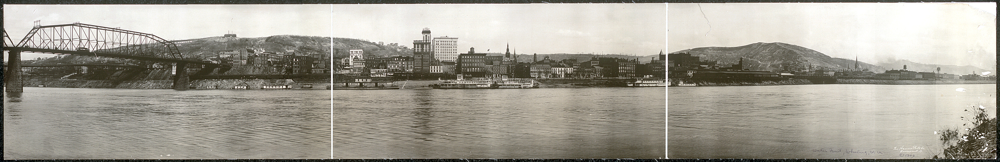 Waterfront at Wheeling, West Virginia, 1909 — historic image