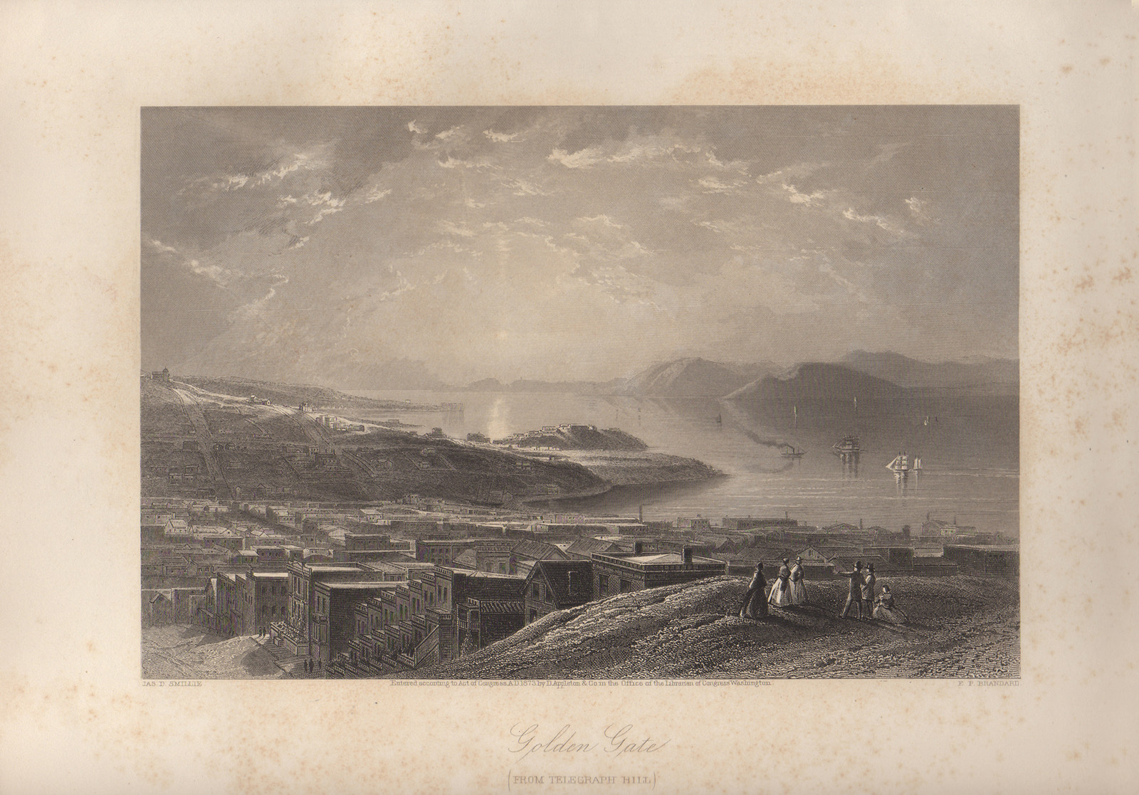 Golden Gate from Telegraph Hill, San Francisco — historic image