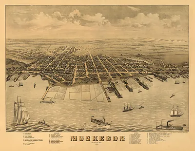 Muskegon, Michigan, 1874