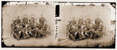 James River Virginia. Group of officers on deck of the MONITOR