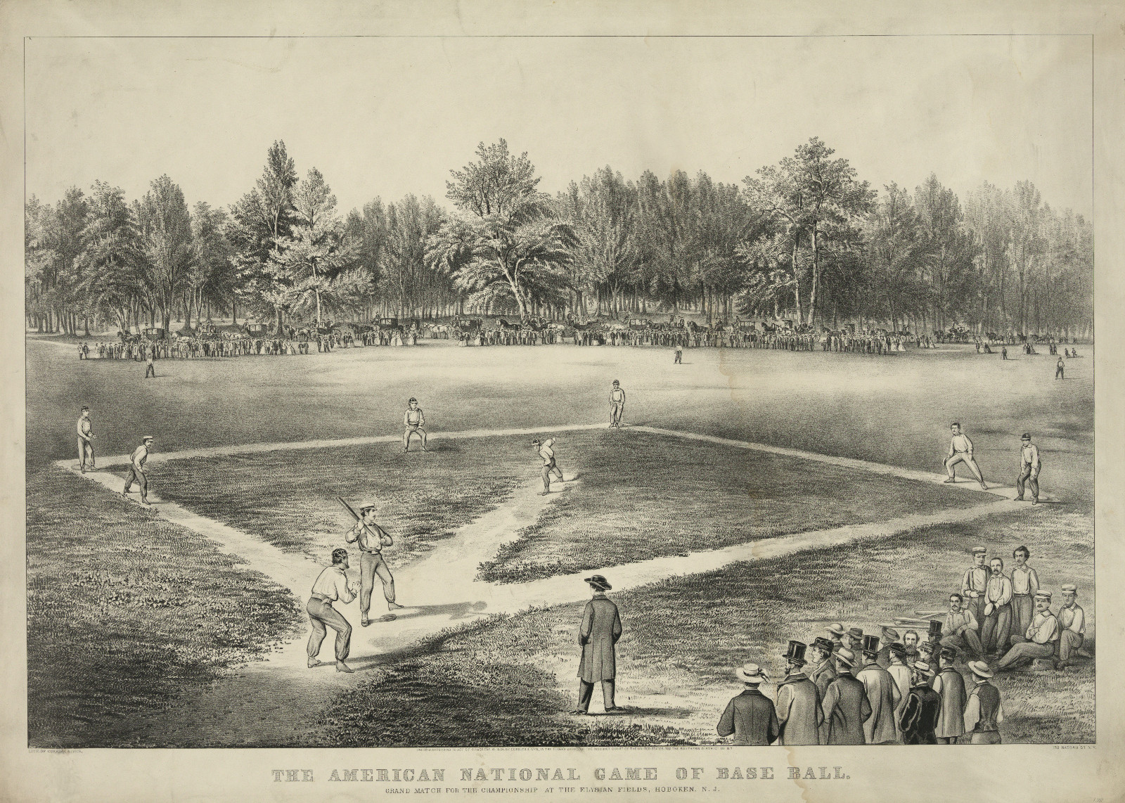 The American National Game of Base Ball, Elysian Fields, Hoboken — historic image