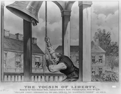 The Tocsin of liberty: rung by the state house bell, (Independence Hall;) Philadelphia, July 4th. 1776