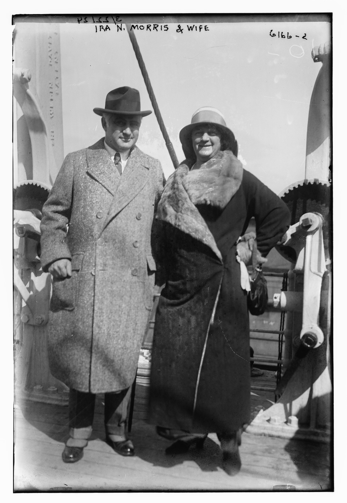 Ira N. Morris and wife, n/a — historic photograph