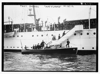 Taft boards MAYFLOWER