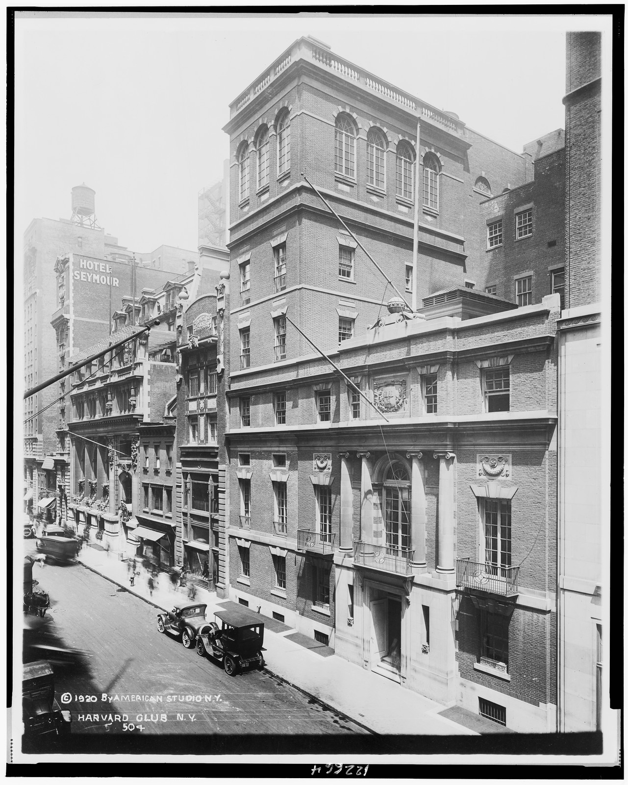 Harvard Club, N.Y., c1920. — historic photograph