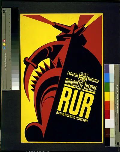 Federal Theatre - Marionette Theatre presents RUR" Remo Bufano director."