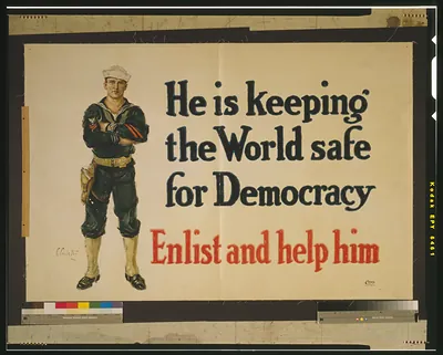 He is keeping the world safe for democracy Enlist and help him / C. Carleton.