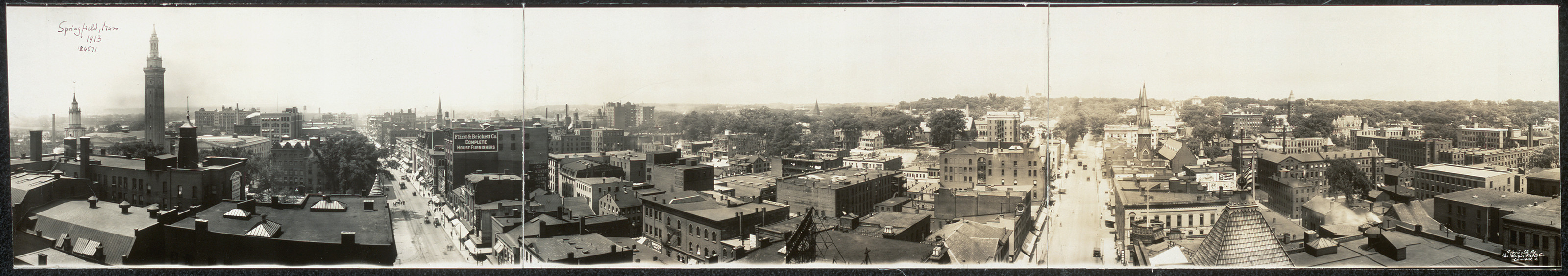 Springfield Panorama, Massachusetts, 1913, 1913 — historic image