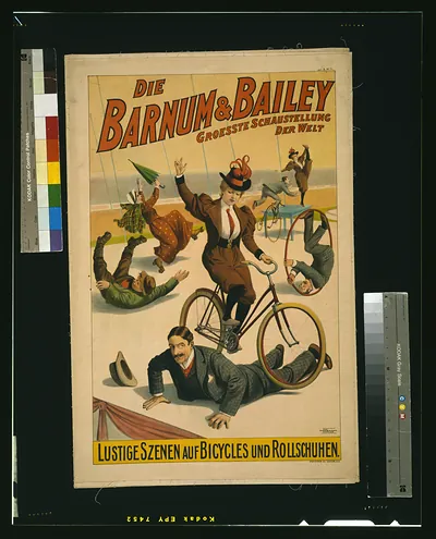 Die Barnum & Bailey Groesste Schaustellung der Welt--Lustige Szenen auf Bicycles und Rollschuhen