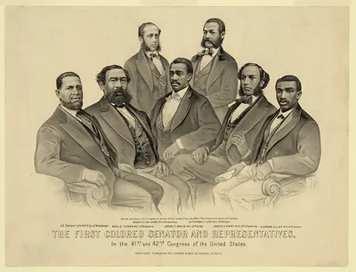The First Colored Senator and Representatives in the 41st and 42nd Congress