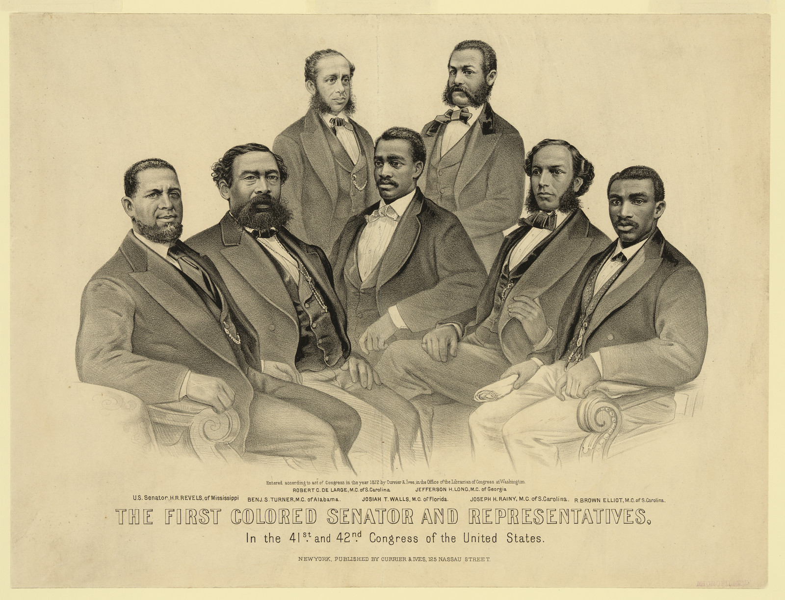 The First Colored Senator and Representatives in the 41st and 42nd Congress — historic image