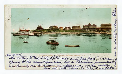 Appledore Hotel and Landing, Isles of Shoals, N.H. postcard