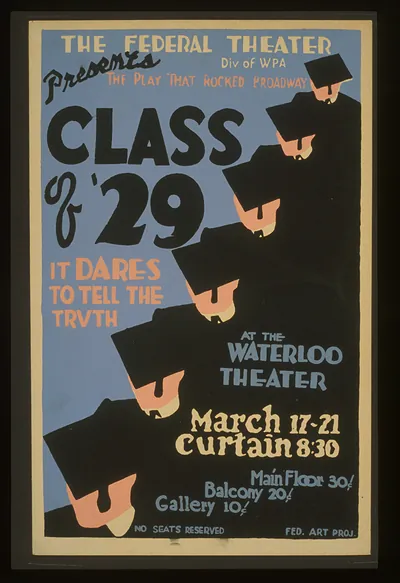 The Federal Theater Div. of WPA presents the play that rocked Broadway Class of 29 It