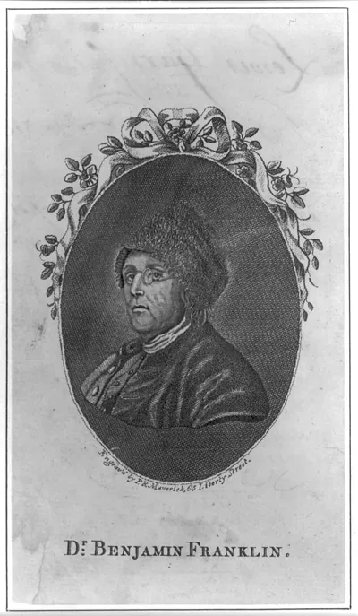 Dr. Benjamin Franklin / engrav'd by P.R. Maverick, 65 Liberty Street.
