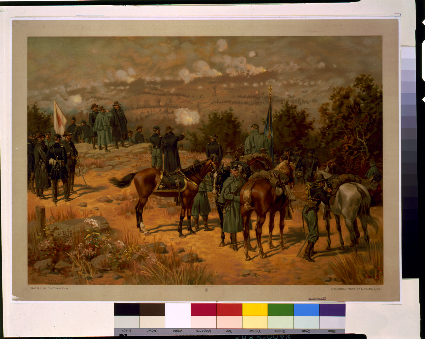 Battle of Chattanooga / Thulstrup ; Fac-simile print by L. Prang & Co., Boston : L. Prang & Co., c1880. — antique lithograph