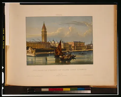 Vue prise de l'entrée du Grand Canal à Venise / daguérreotype, Lerebours ; Martens, sc.