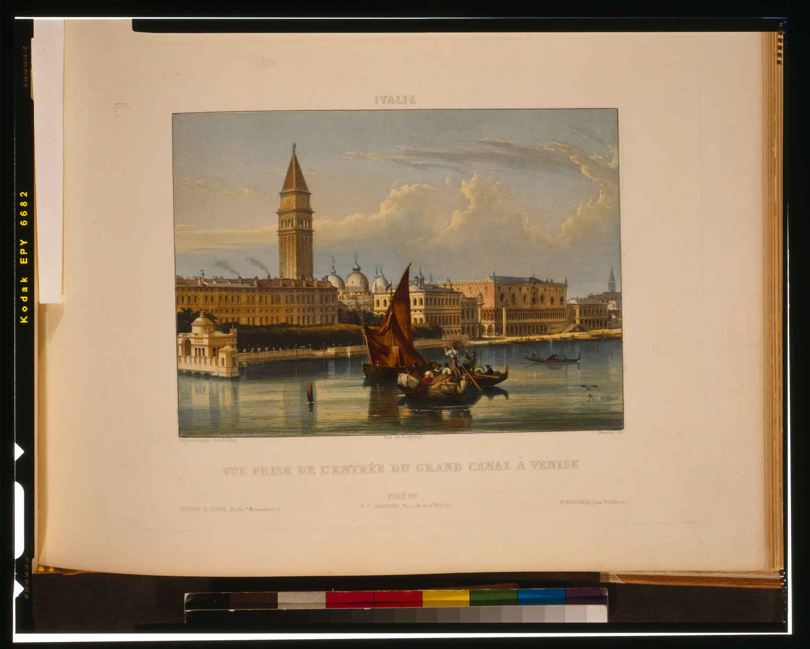 Vue prise de l'entrée du Grand Canal à Venise / daguérreotype, Lerebours ; Martens, sc., 1842 — historic print