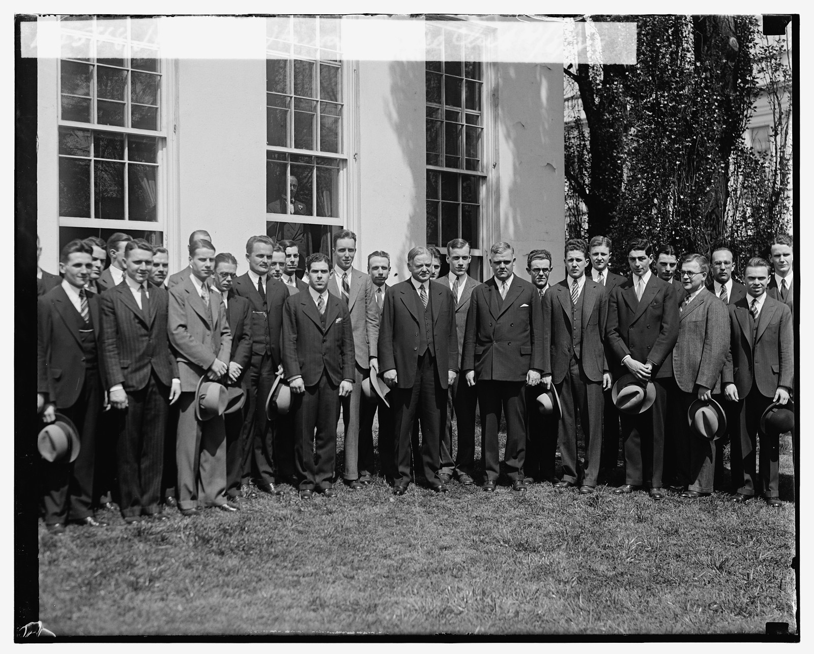 Hoover with Harvard Glee Club, 4/8/29, [19]29 April 8. — historic photograph