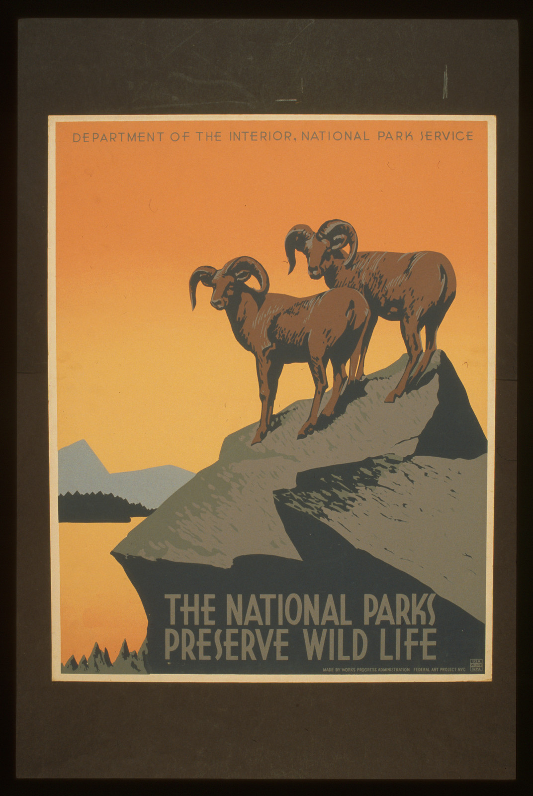 The national parks preserve wild life, 1936 — vintage poster