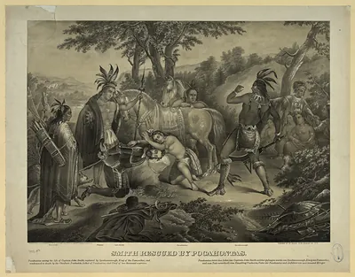 Smith Rescued by Pocahontas