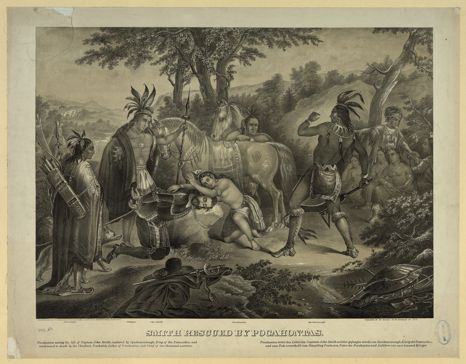 Smith Rescued by Pocahontas — historic image