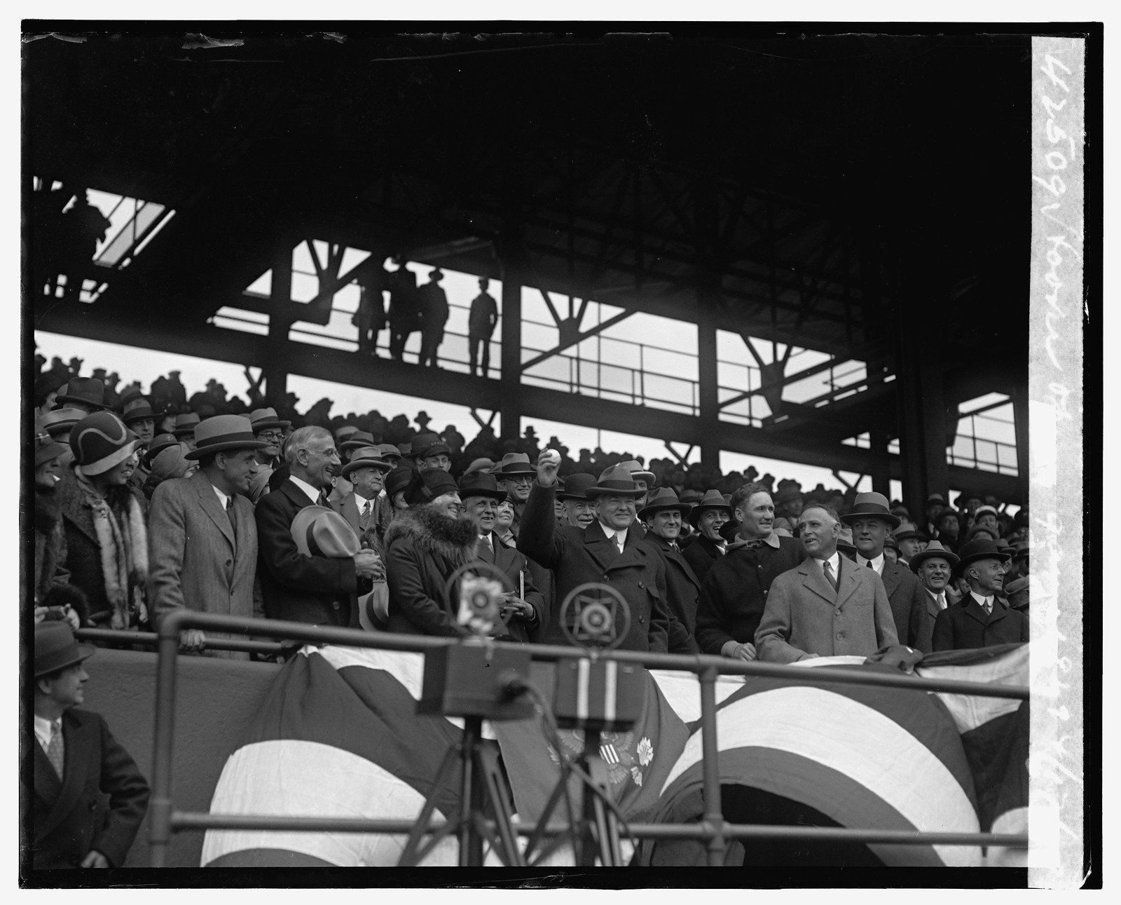 Hoover, Opening game, 1929, 4/17/29, 1929 April 17. — historic photograph