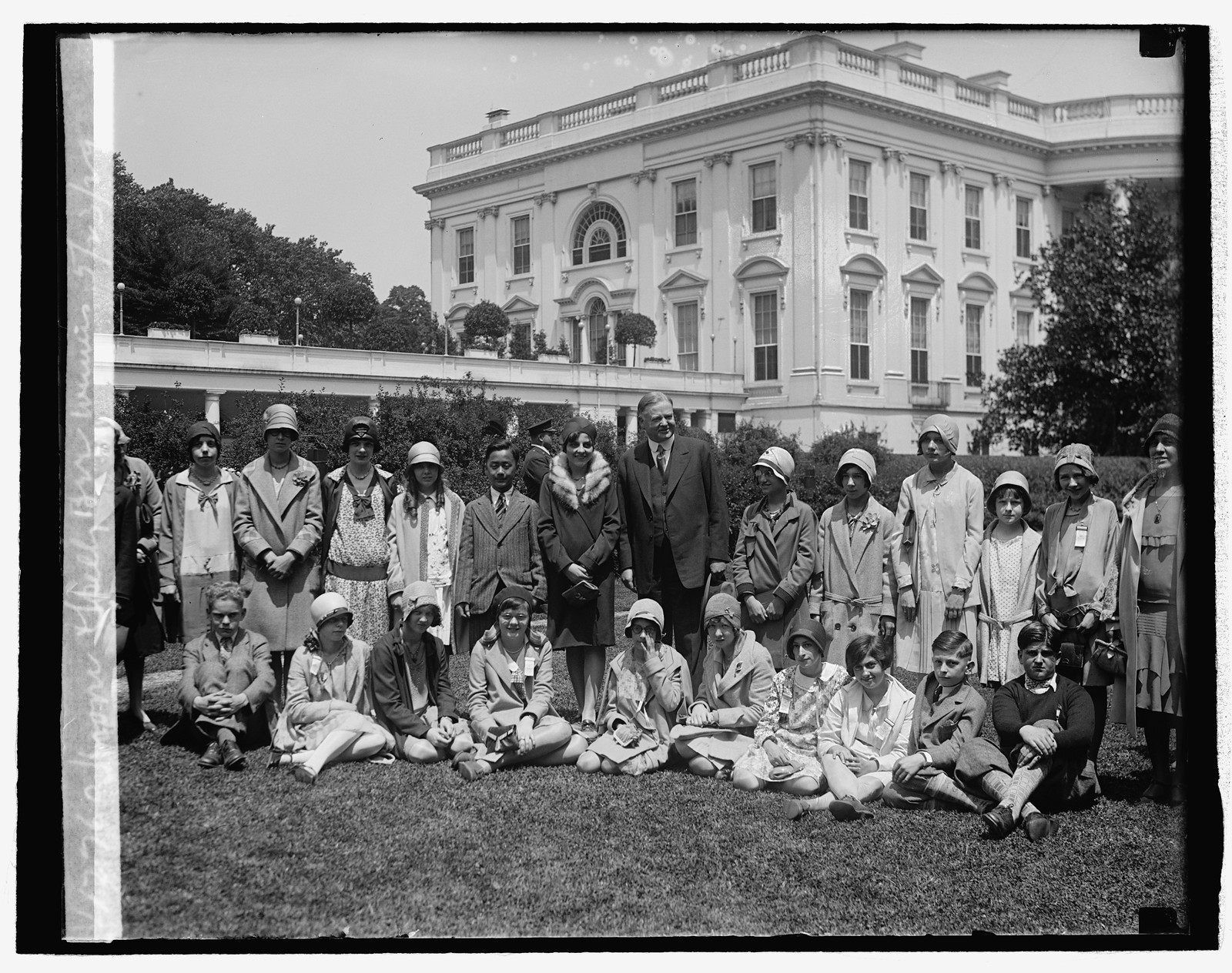 Hoover & spelling bee winners, 5/3/29, [19]29 May 3. — historic photograph