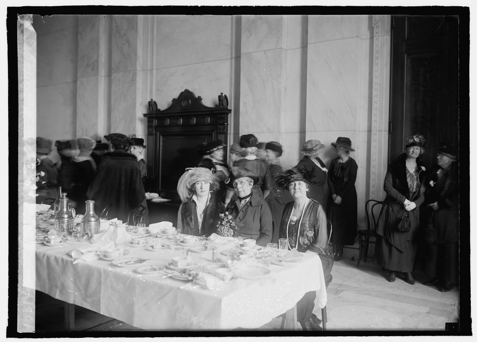 Mrs. McLean, Mrs. Harding, & Mrs. Marshall, [12/7/20], [1920 December 7] — historic photograph