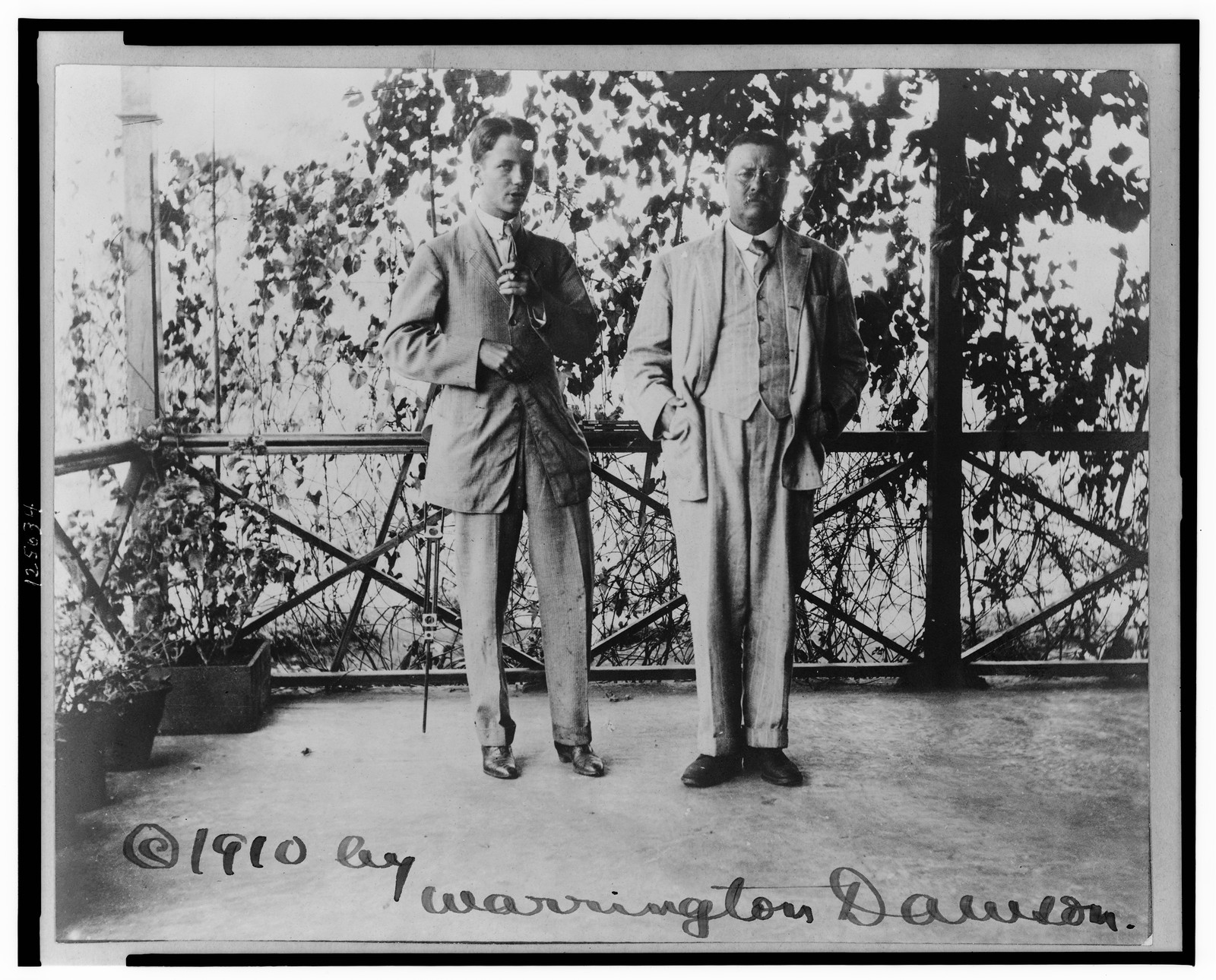 Kermit Roosevelt and his father, c1910. — historic photograph