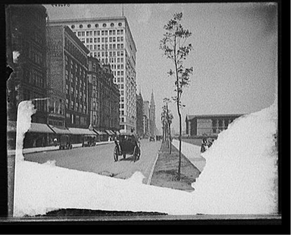[Michigan Avenue north from Van Buren, Chicago, Ill.], [between 1900 and 1910] — historic photograph