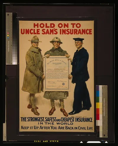 Hold on to Uncle Sam's insurance, the strongest, safest and cheapest insurance in the world - Keep it up after you are back in civil life / James Montgomery Flagg ; Forbes Boston.