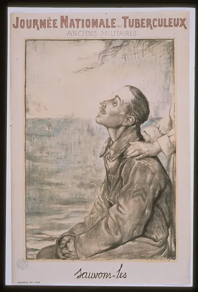 Journeacutee nationale des tuberculeux. Anciens militares. Sauvons-les