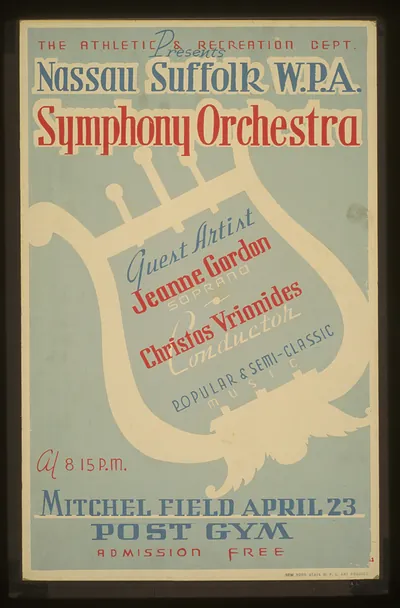 The Athletic & Recreation Dept. presents Nassau Suffolk W.P.A. Symphony Orchestra Gue