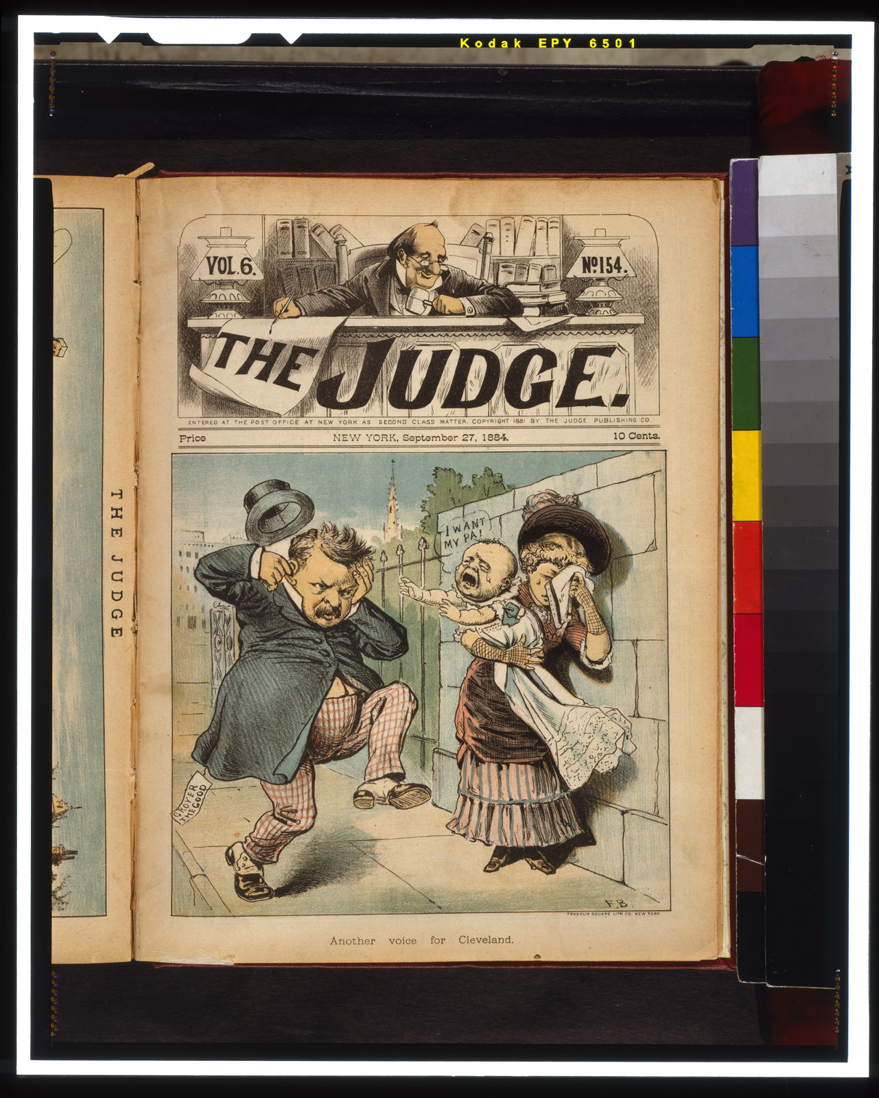 Another voice for Cleveland / F.B., 1884 September 27. — antique lithograph
